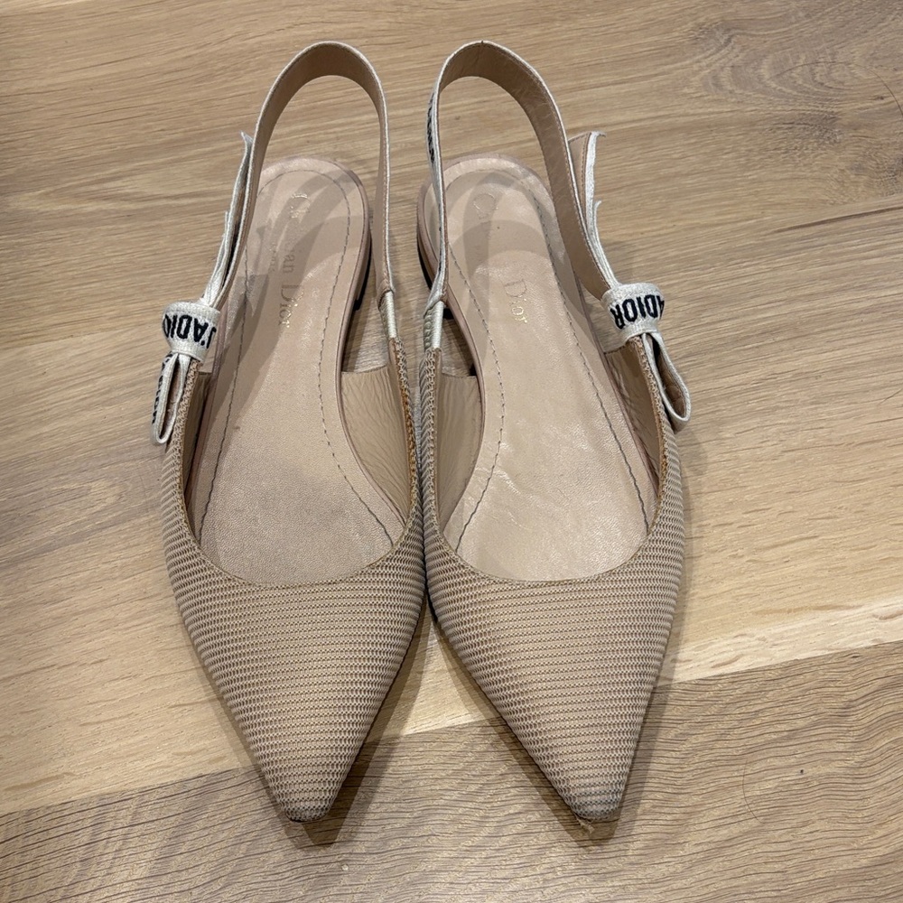 Dior J’Adior Nude Slingback Flats